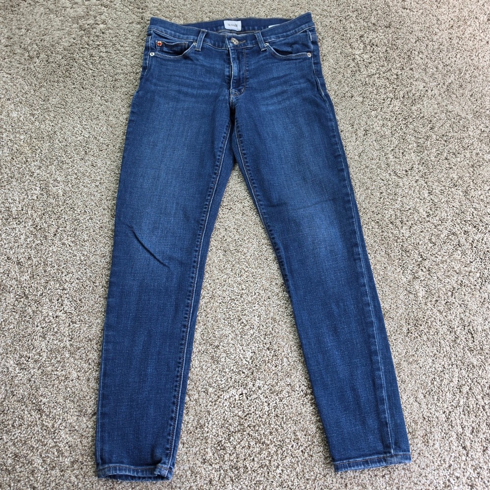 Hudson Natalie Jeans Women 27 Blue Dark Wash Mid Rise Skinny Ankle Stretch Denim